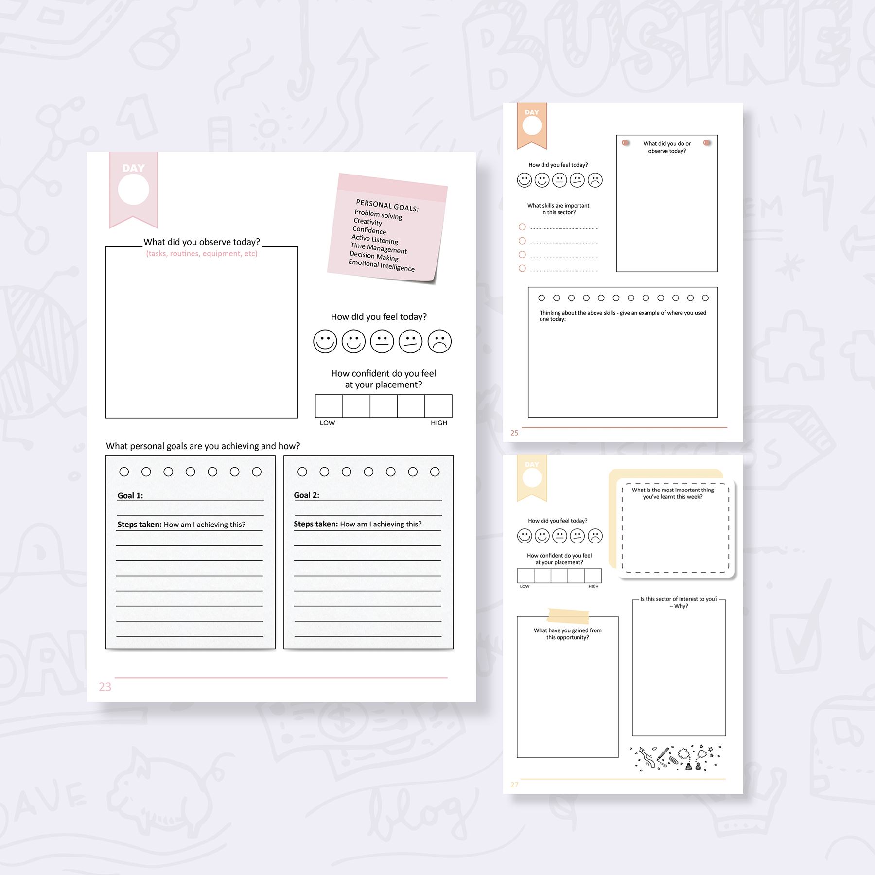 Link for Extended Work Experience Journal Pages